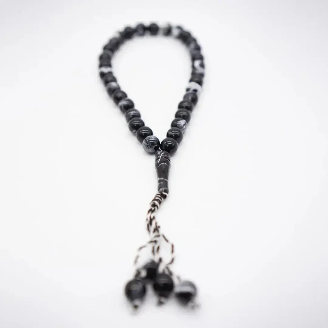 33-Beads Pearl Tasbeeh Black - Image 3