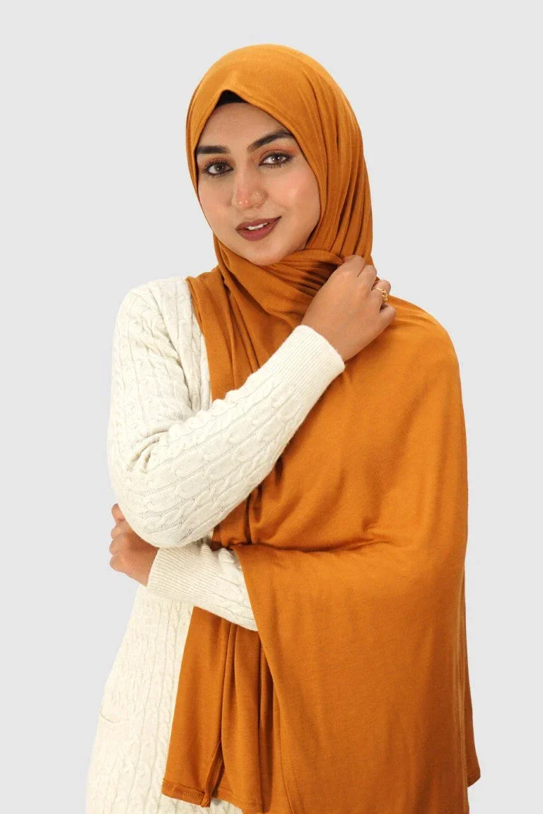 Almanaar Five Premium Jersey Scarf – Saffron