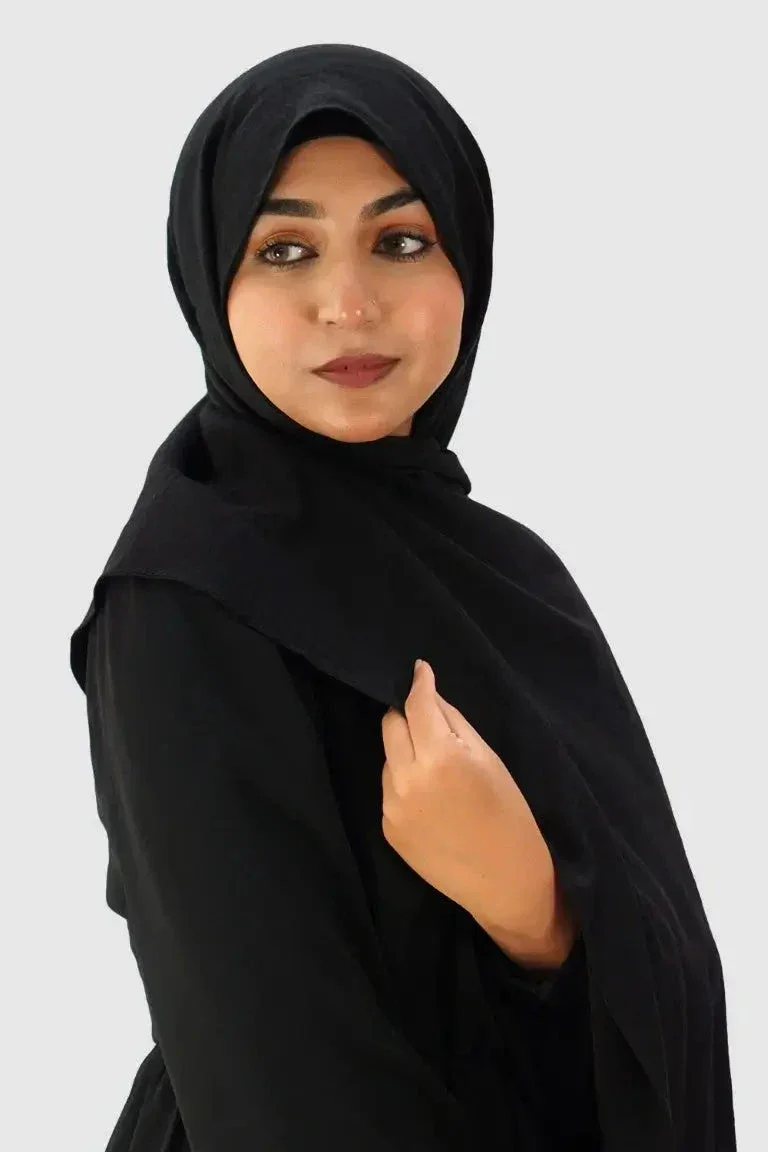 Blend Cotton Hijab – Black