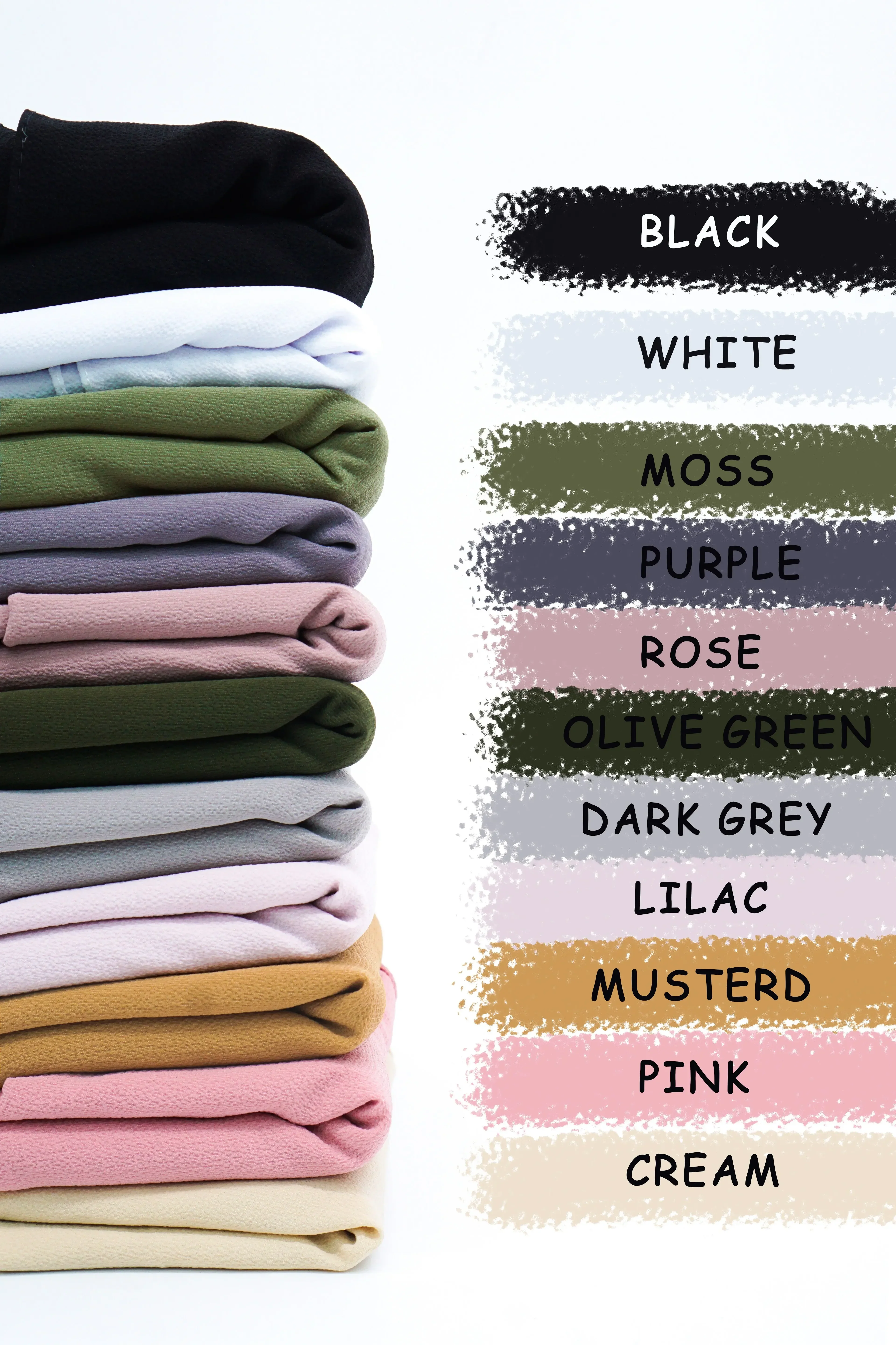 Crepe Chiffon Hijab White - Image 2