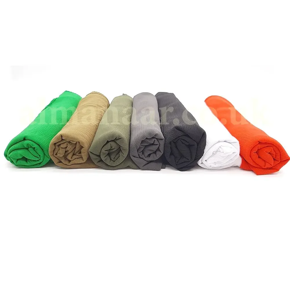 Crinkle Chiffon Hijab - Mustard - Image 2