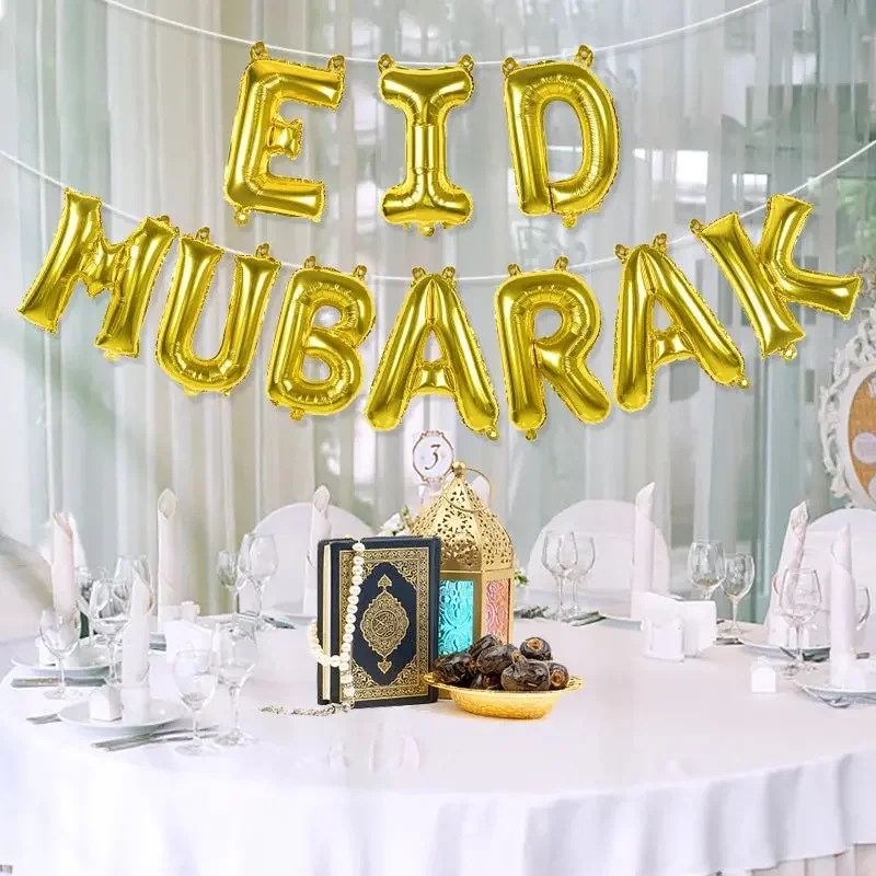 Eid Mubarak Foil Balloon Kit - Gold - Image 3