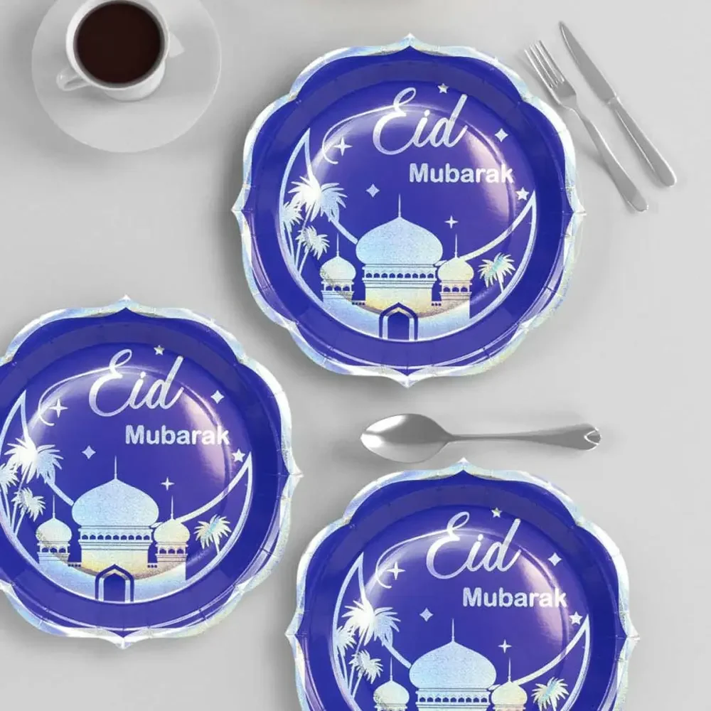 Eid Mubarak Stamping Foil Paper Plates - Image 2