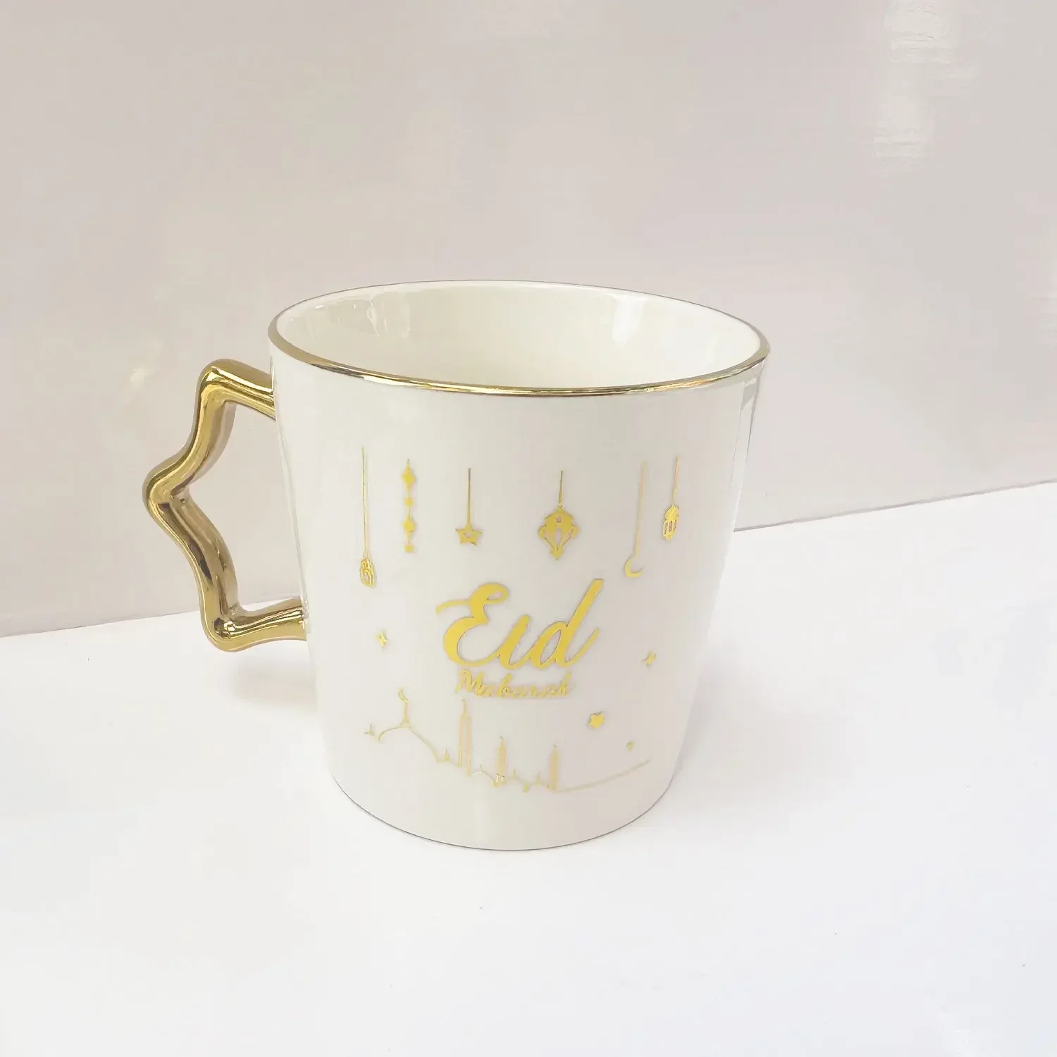 Eid Mubarak White Ceramic Cup - Image 4