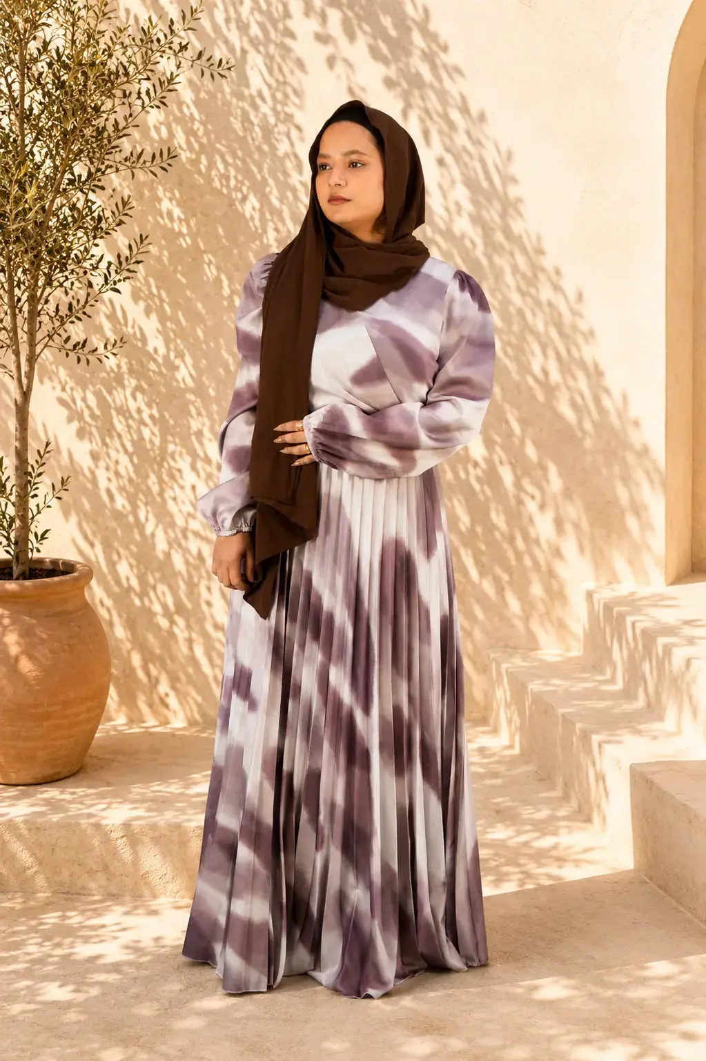 Turkish Pleated Maxi Dress