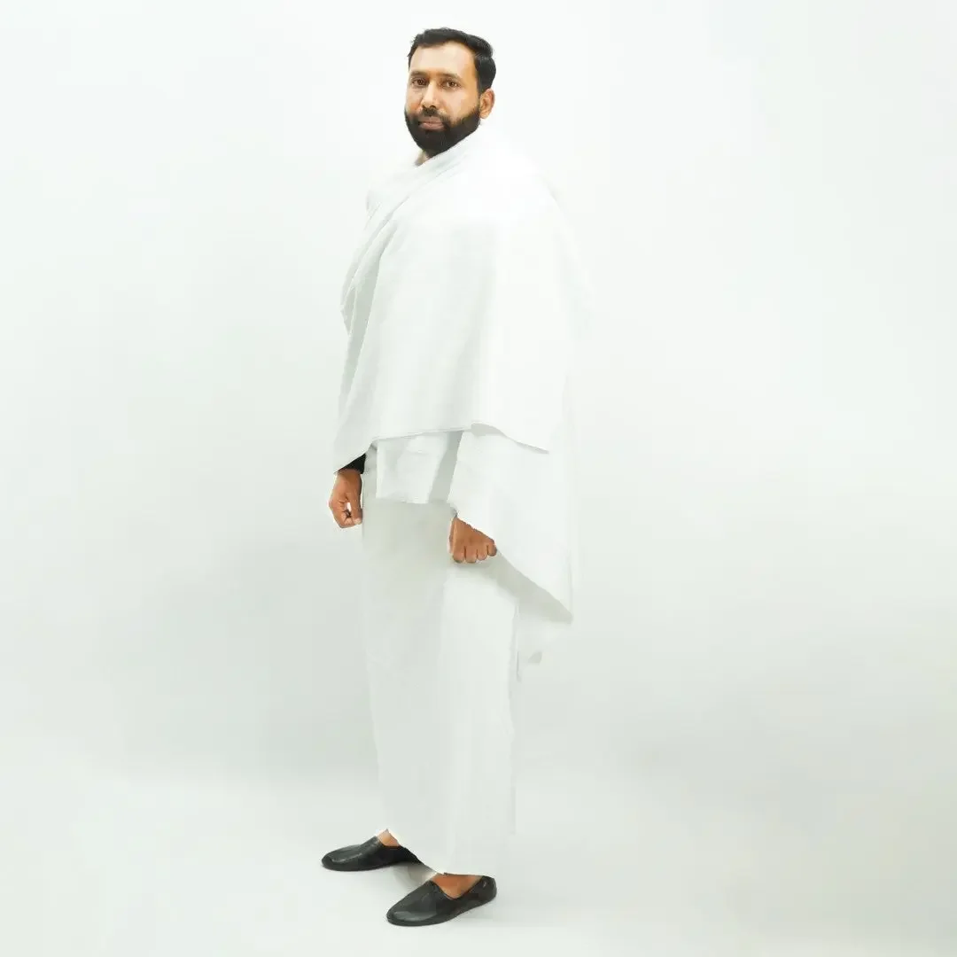Haramain Ihram Towel 2pcs set- Super Soft Microfiber- Adult LARGE - Image 4