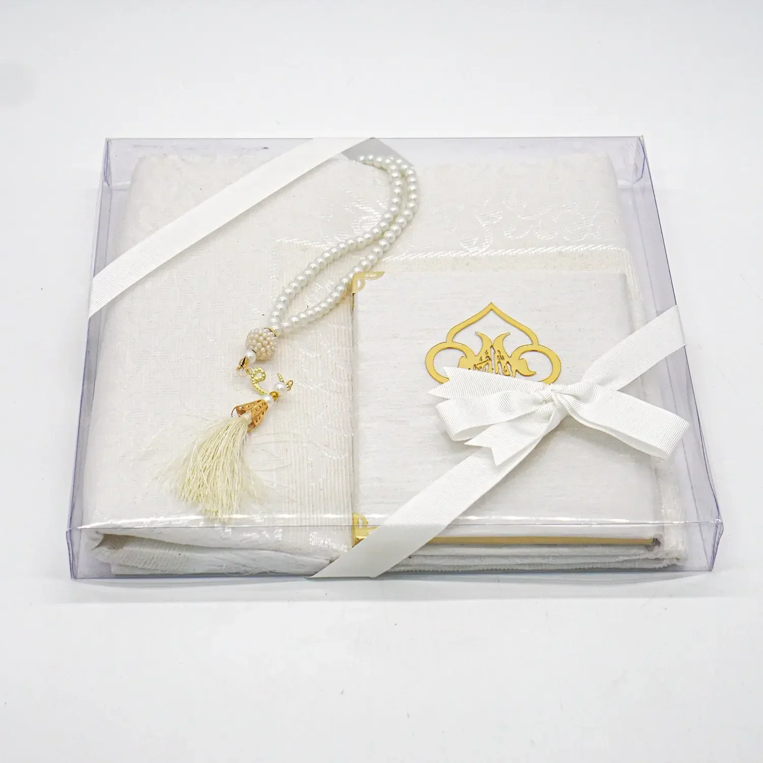 Prayer Mat Gift Set With Prayer Beads and Surah Book - A Beautiful Gift for Any Occasion - Image 3