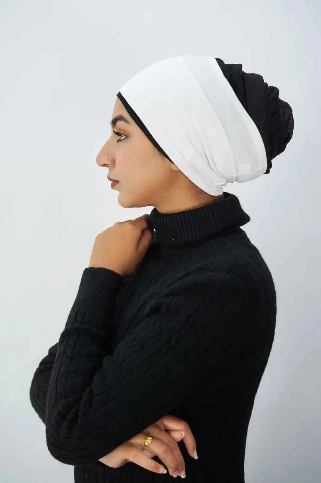Premium Half Tube Bonnet -White