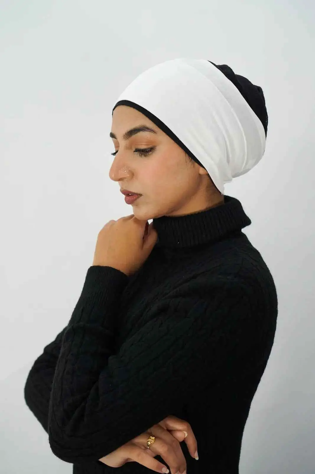Premium Half Tube Bonnet -White - Image 2