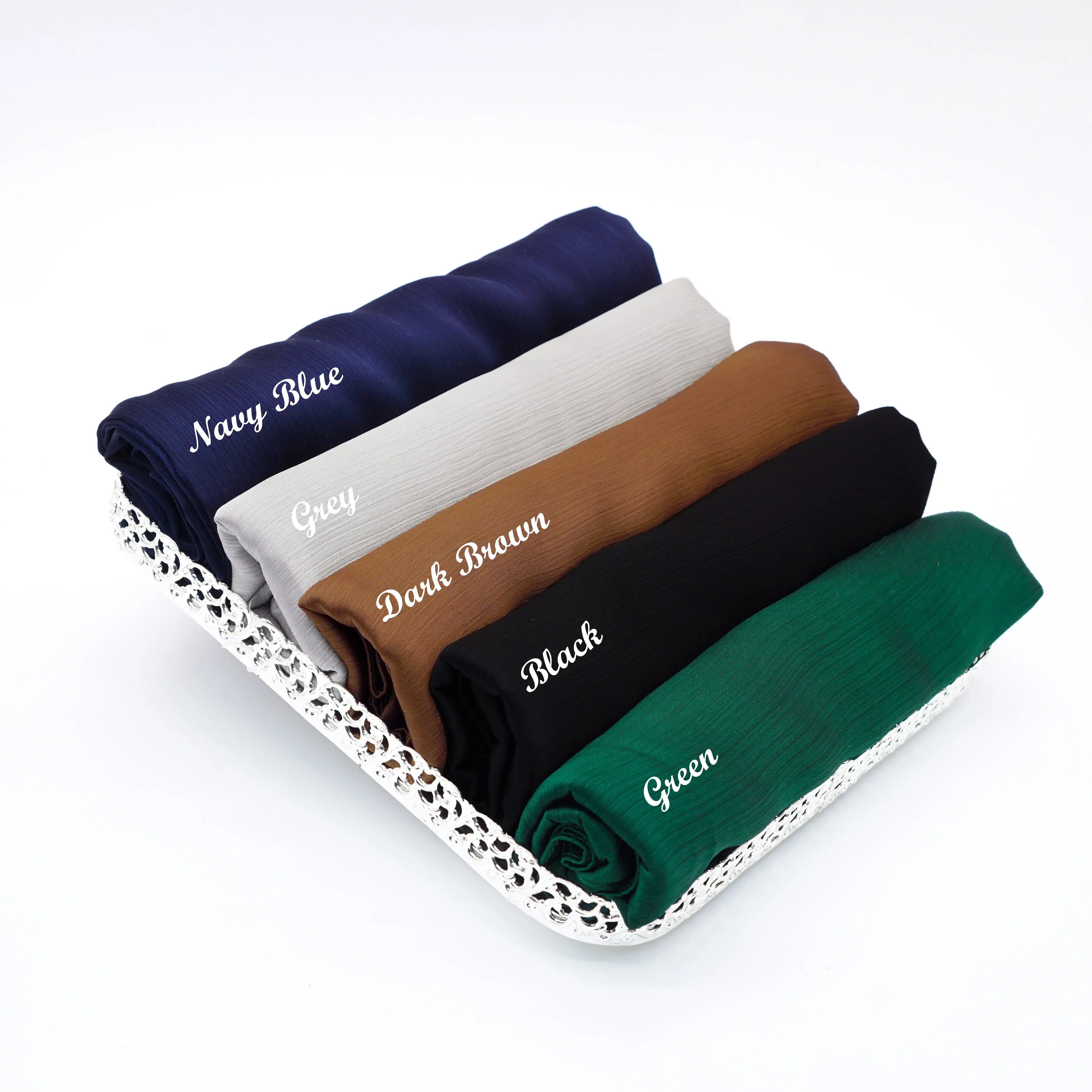 Satin Hijab Black - Image 2