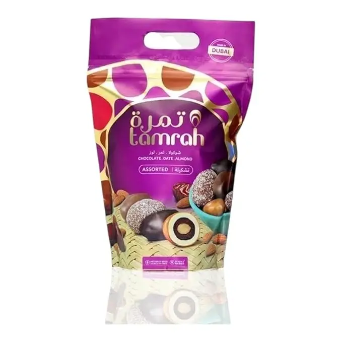 Tamrah Assorted Chocolate Dates with Almond 600g